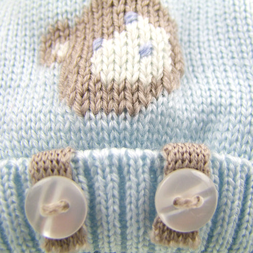 Catya "Teddy2" Baby Boy Wool Winter Beanie Hat.