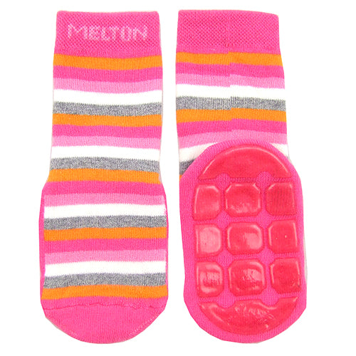 MELTON "Linea" Girls (toddler/little kids/big kids) Slipper Socks /Moccasins.