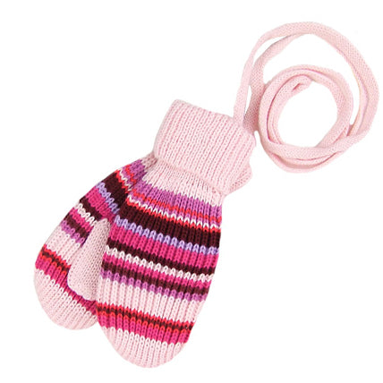 Stylish MP Hempels Girls ( baby/little kids) Winter Mittens with Strings.