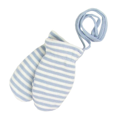 MP Hempels Baby Boy Wool Mittens with String