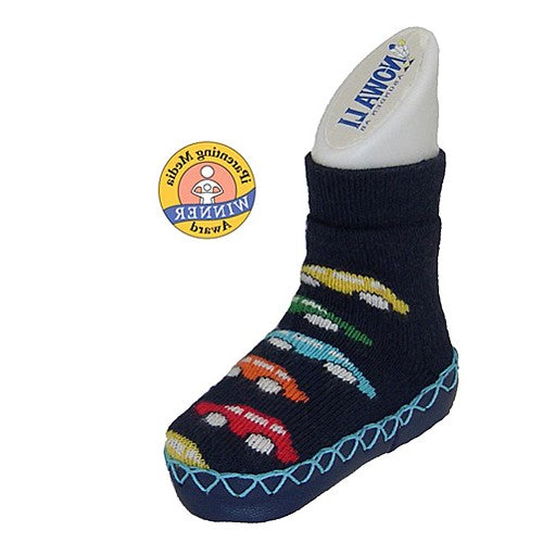 NOWALI Boys (toddler) Moccasins Non-Skid Indoor Slipper Shoes Socks