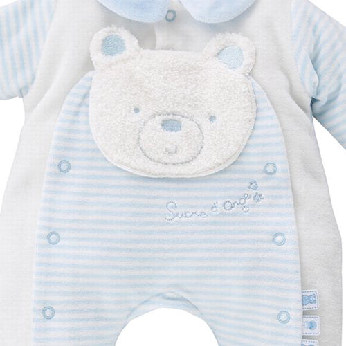 Sucre D'Orge *Teddy* Baby Boy Velour Overall