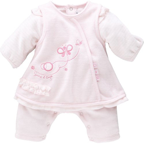 Sucre D'Orge *Nelly* Baby Girl Velour Romper Dress